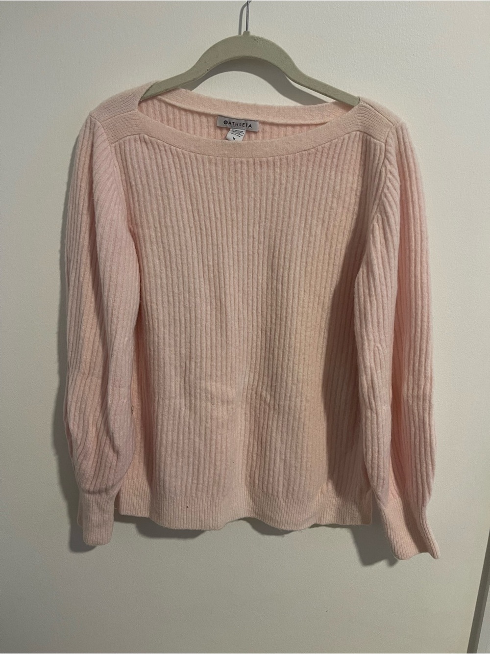 Athleta Soft Ribbed Boatneck Sweater - Blush Pink